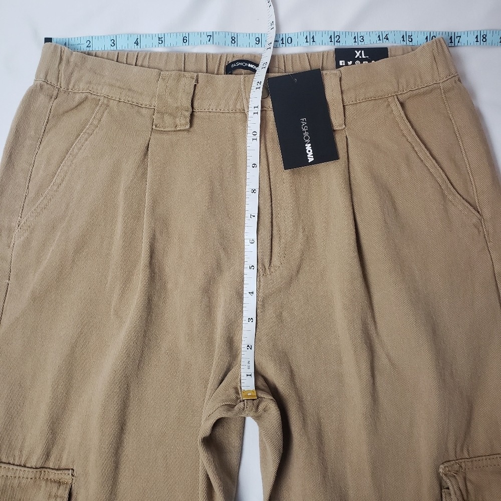Fashion Nova Cargo High Waisted Pants Size XL - Picture 6 of 11